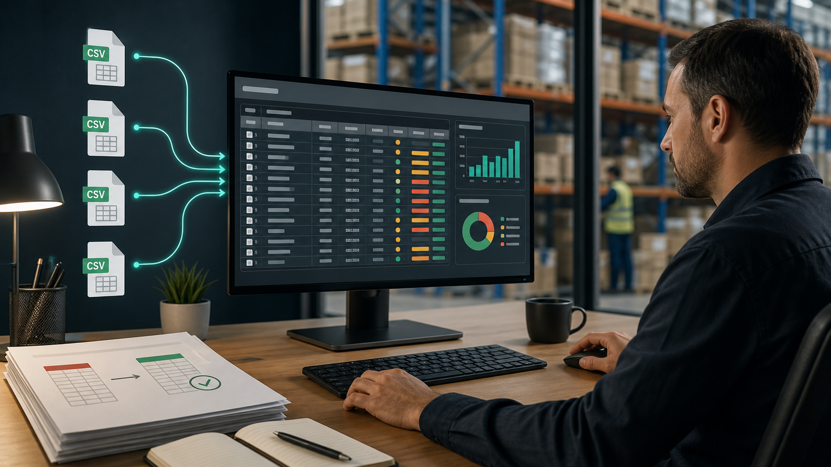 Warehouse Cycle Count Variance Analysis From Multiple CSV Exports
