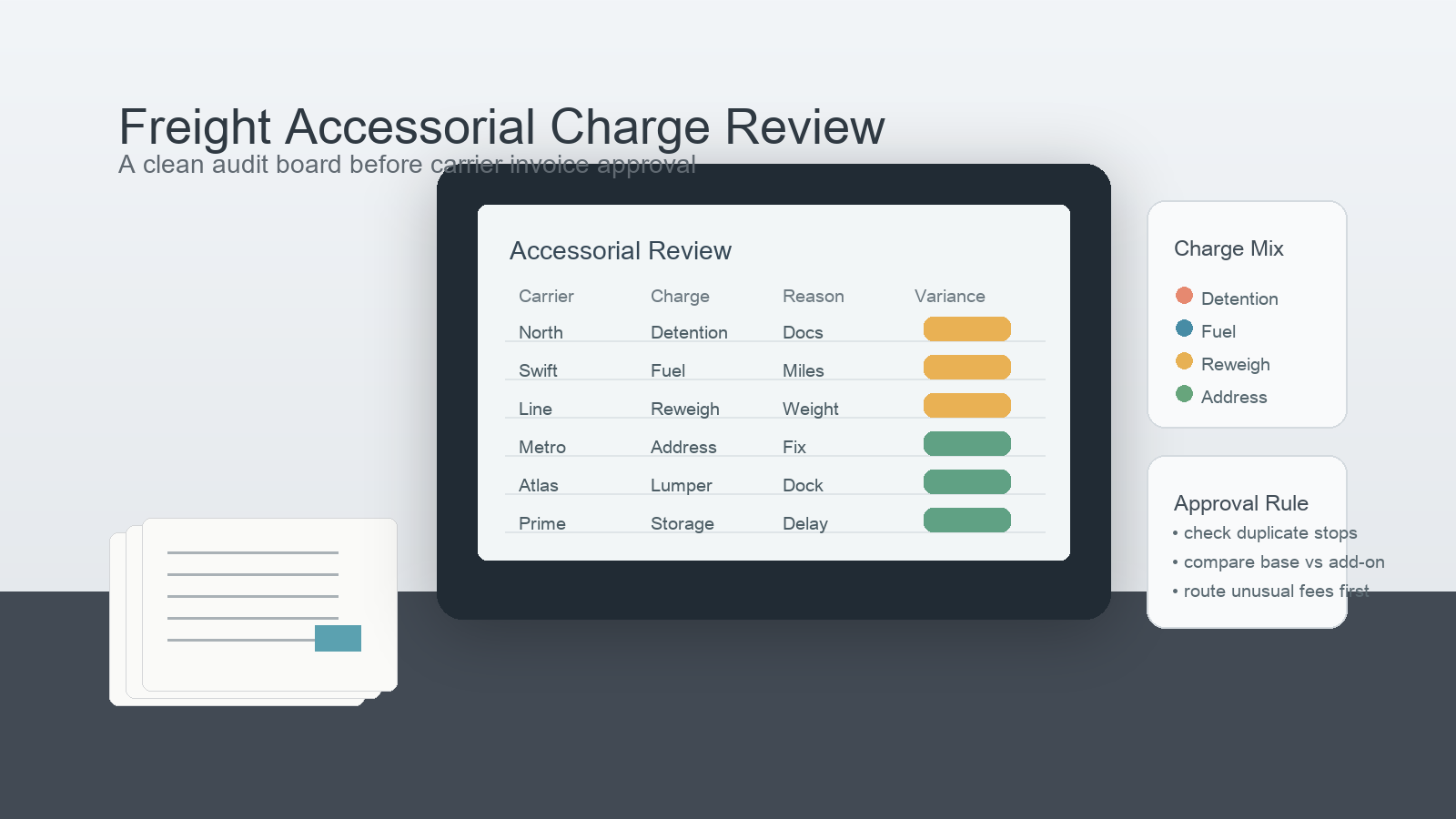 Review Freight Accessorial Charge CSV Exports Before Carrier Invoice Approval